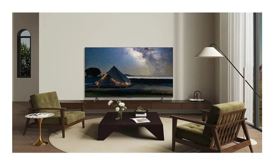 Televizor TCL QLED 75T69C, 189 cm, Smart Google TV, 4K Ultra HD, Clasa F — Sunet clar cu 20 W, dar fără bas profund