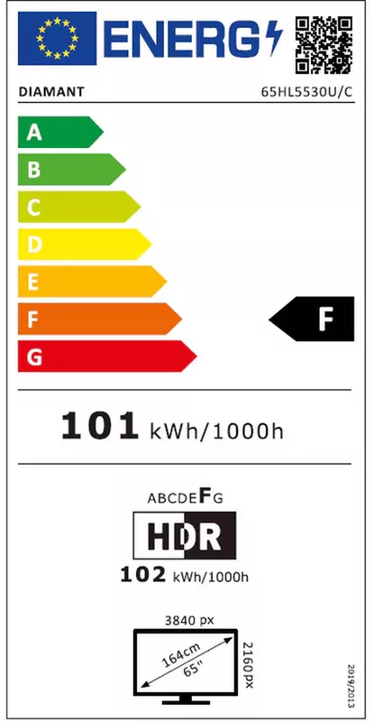 Televizor LED Diamant by Horizon 65HL5530U/C, 164 cm, Smart, 4K Ultra HD, Clasa F — Specificații Horizon 65HL5530U/C