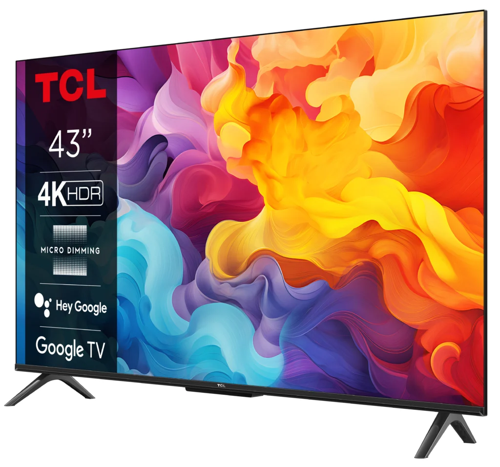 Televizor TCL LED 43P655, 108 cm, Smart Google TV, 4K Ultra HD, Clasa F — TCL 43P655: specificațiile cheie