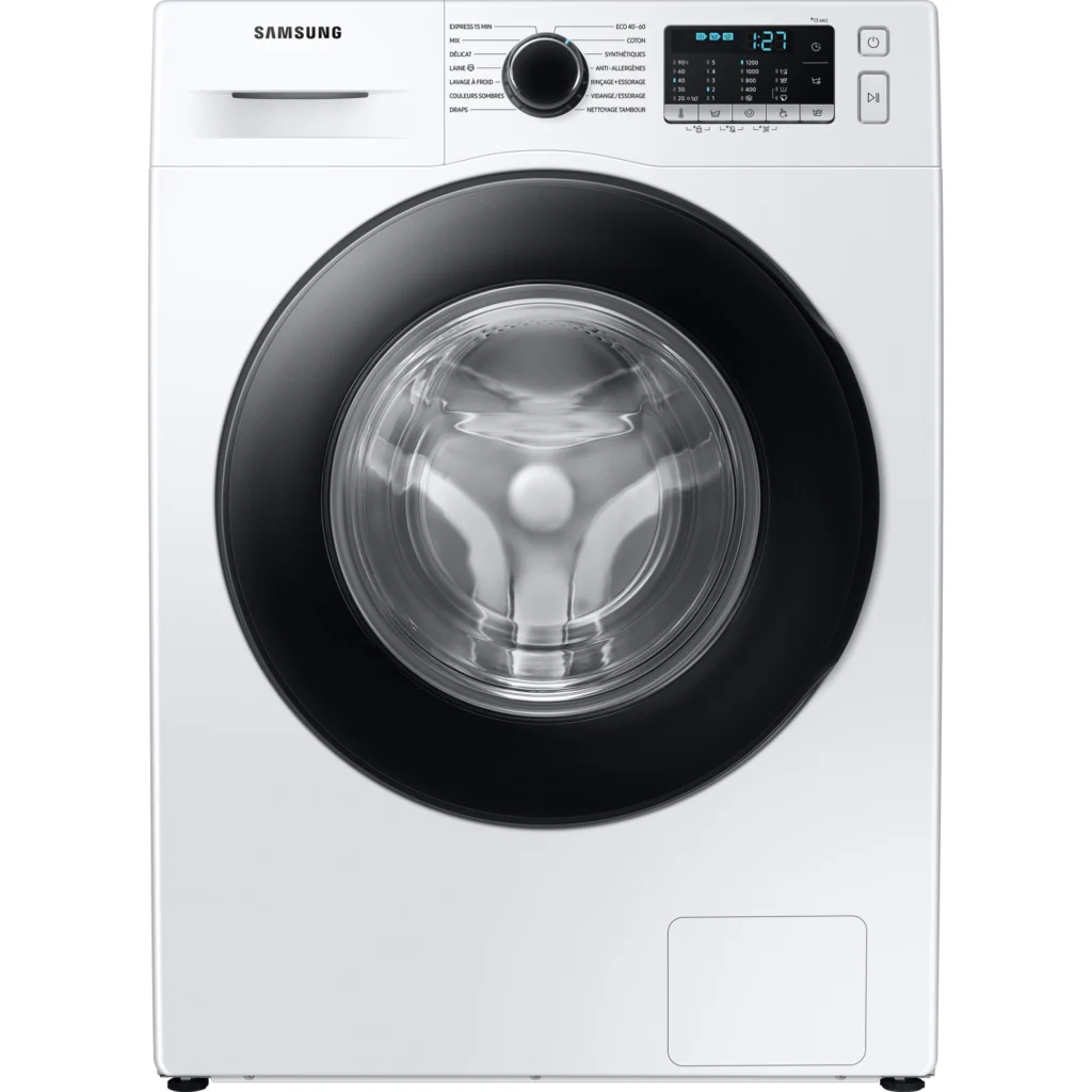 Masina de spalat rufe Samsung WW70TA046AE/LE, 7 kg, 1400 RPM, Clasa B, Motor Digital Inverter, Eco Bubble, Bubble Soak, Steam, Alb